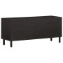 Mueble de TV madera maciza de mango negro 105x33x46 cm en Muebles TV | Comprar online en Foro24