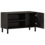 Mueble de TV madera maciza de mango negro 80x31x46 cm en Muebles TV | Comprar online en Foro24