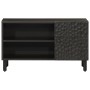 Mueble de TV madera maciza de mango negro 80x31x46 cm en Muebles TV | Comprar online en Foro24