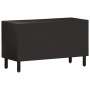 Mueble de TV madera maciza de mango negro 80x31x46 cm en Muebles TV | Comprar online en Foro24