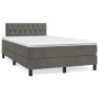 Box spring bed with dark gray velvet mattress 120x200 cm by vidaXL, Beds and slatted bases - Ref: Foro24-3141474, Price: 381,...