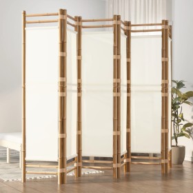 Biombo plegable de 6 paneles bambú y lona 240 cm de vidaXL, Divisores de ambientes - Ref: Foro24-350626, Precio: 161,04 €, De...