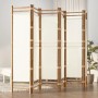 Biombo plegable de 6 paneles bambú y lona 240 cm de vidaXL, Divisores de ambientes - Ref: Foro24-350626, Precio: 161,04 €, De...