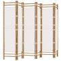 Biombo plegable de 6 paneles bambú y lona 240 cm de vidaXL, Divisores de ambientes - Ref: Foro24-350626, Precio: 161,04 €, De...