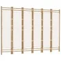 Folding screen with 6 panels made of bamboo and canvas, 240 cm. by vidaXL, Room dividers - Ref: Foro24-350626, Price: 158,10 ...