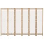 Biombo plegable de 6 paneles bambú y lona 240 cm de vidaXL, Divisores de ambientes - Ref: Foro24-350626, Precio: 161,04 €, De...