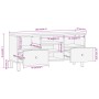 Mueble de TV madera maciza de mango 100x33x46 cm