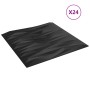 Paneles de pared 24 uds XPS piedra negro 50x50 cm 6 m²