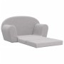 Sofá cama de niños 2 plazas felpa suave gris claro