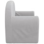 Sofá cama de niños 2 plazas felpa suave gris claro