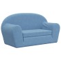 Sofá cama de niños 2 plazas felpa suave azul