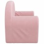 Sofá cama para niños de 2 plazas felpa suave rosa