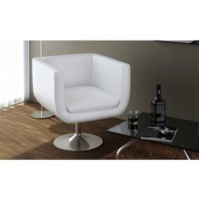 Barhocker aus weißem Kunstleder von vidaXL, Sessel - Ref: Foro24-240040, Preis: 187,66 €, Rabatt: %