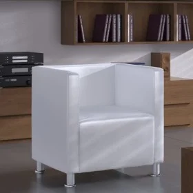 Weißer Würfelsessel aus Kunstleder von vidaXL, Sessel - Ref: Foro24-240069, Preis: 191,46 €, Rabatt: %