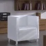Sillón en forma de cubo de cuero sintético blanco de vidaXL, Sillones - Ref: Foro24-240069, Precio: 192,26 €, Descuento: %