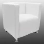 Weißer Würfelsessel aus Kunstleder von vidaXL, Sessel - Ref: Foro24-240069, Preis: 191,46 €, Rabatt: %