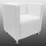 Weißer Würfelsessel aus Kunstleder von vidaXL, Sessel - Ref: Foro24-240069, Preis: 164,14 €, Rabatt: %
