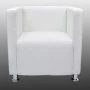 Weißer Würfelsessel aus Kunstleder von vidaXL, Sessel - Ref: Foro24-240069, Preis: 191,46 €, Rabatt: %