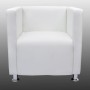 Weißer Würfelsessel aus Kunstleder von vidaXL, Sessel - Ref: Foro24-240069, Preis: 164,14 €, Rabatt: %
