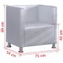 Weißer Würfelsessel aus Kunstleder von vidaXL, Sessel - Ref: Foro24-240069, Preis: 191,46 €, Rabatt: %