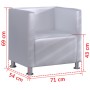 Weißer Würfelsessel aus Kunstleder von vidaXL, Sessel - Ref: Foro24-240069, Preis: 164,14 €, Rabatt: %