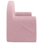 Sofá cama para niños de 2 plazas felpa suave rosa