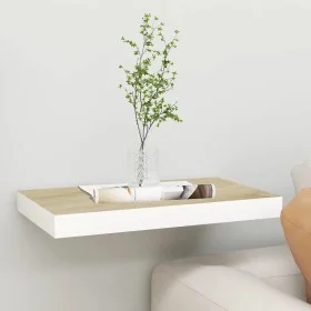 MDF oak and white floating wall shelf 40x23x3.8 cm by vidaXL, Shelves and shelves - Ref: Foro24-326570, Price: 18,57 €, Disco...