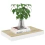 MDF oak and white floating wall shelf 40x23x3.8 cm by vidaXL, Shelves and shelves - Ref: Foro24-326570, Price: 18,57 €, Disco...