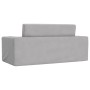 Sofá cama de niños 2 plazas felpa suave gris claro