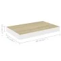 MDF oak and white floating wall shelf 40x23x3.8 cm by vidaXL, Shelves and shelves - Ref: Foro24-326570, Price: 18,57 €, Disco...