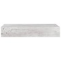 Betongraues MDF-Wandregal mit Schublade 60x23,5x10 cm von vidaXL, Regale und Regale - Ref: Foro24-330265, Preis: 66,79 €, Rab...