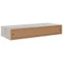 Concrete gray MDF wall shelf with drawer 60x23.5x10 cm by vidaXL, Shelves and shelves - Ref: Foro24-330265, Price: 68,37 €, D...
