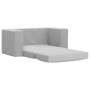 Sofá cama de niños 2 plazas felpa suave gris claro