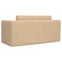 Sofá cama de niños 2 plazas felpa suave crema