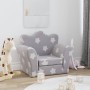 Sofá cama de niños felpa suave gris claro con estrellas en Mobiliario para bebés y niños pequeños | Comprar online en Foro24