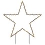 Estrella de luz decorativa Navidad con estacas 80 LED 60 cm