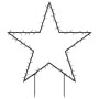 Estrella de luz decorativa Navidad con estacas 80 LED 60 cm