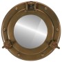 Espejo de ojo de buey de pared aluminio y vidrio Ø23 cm