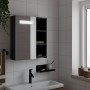 Mueble de baño con espejo y luz LED negro 45x13x52 cm en Tocadores de baño | Comprar online en Foro24