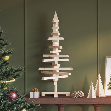 Árbol de Navidad de madera de adorno madera maciza pino 90 cm