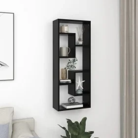 Schwarzes Wandregal aus Sperrholz, 36 x 16 x 90 cm von vidaXL, Regale und Regale - Ref: Foro24-803012, Preis: 35,31 €, Rabatt: %