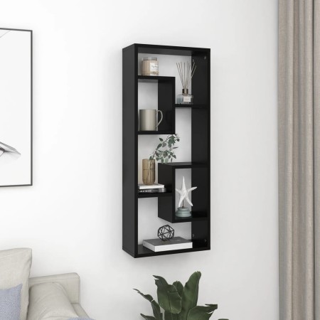 Schwarzes Wandregal aus Sperrholz, 36 x 16 x 90 cm von vidaXL, Regale und Regale - Ref: Foro24-803012, Preis: 35,89 €, Rabatt: %