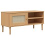Mueble de TV SENJA aspecto ratán madera pino marrón 106x40x49cm en Muebles TV | Comprar online en Foro24