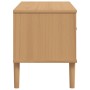 Mueble de TV SENJA aspecto ratán madera pino marrón 106x40x49cm en Muebles TV | Comprar online en Foro24