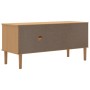 Mueble de TV SENJA aspecto ratán madera pino marrón 106x40x49cm en Muebles TV | Comprar online en Foro24