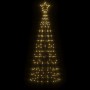 Árbol de Navidad LED con estacas 220 LEDs blanco cálido 180 cm