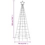 Árbol de Navidad LED con estacas 220 LEDs blanco frío 180 cm