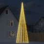 Árbol de Navidad en asta bandera 3000 LED blanco cálido 800 cm