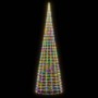 Árbol de Navidad en asta de bandera 3000 LED colores 800 cm