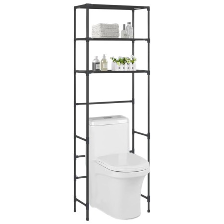Estantería de 3 niveles sobre inodoro negro 53x28x169 cm de vidaXL, Toalleros - Ref: Foro24-288329, Precio: 23,84 €, Descuent...